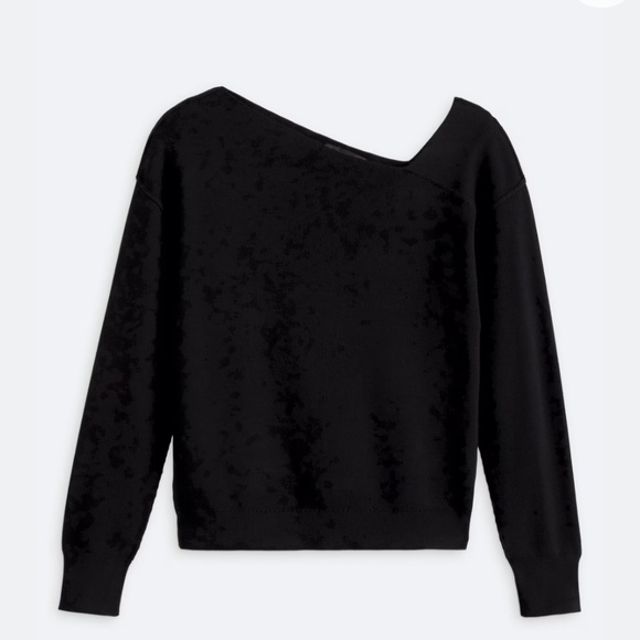 Montgomery Post Hazel Asym Neckline Desk to Dinner Sweater - Picture 1 of 5